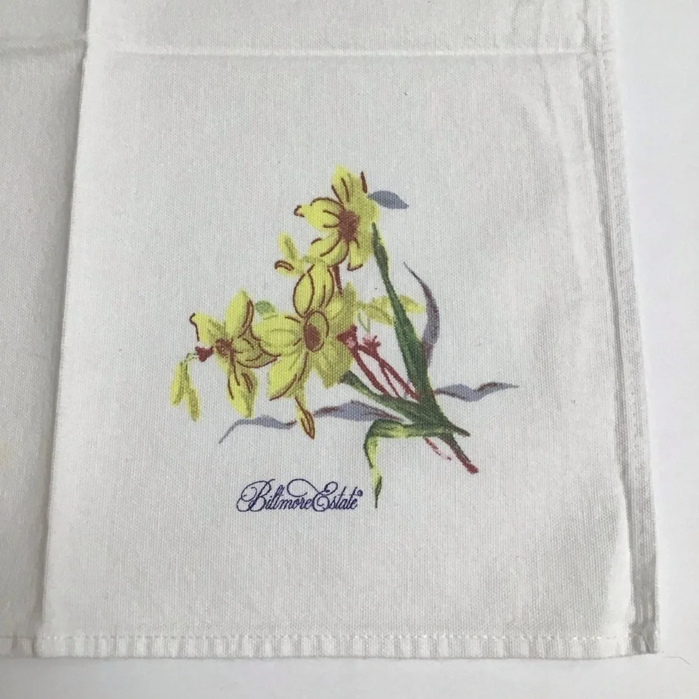 Biltmore Estate Floral Napkins SET OF 3 Thick Cotton Bread Basket Liners Cottage
